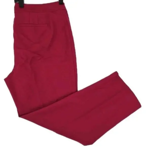 LOFT ~Woman Size 12~ Raspberry Pink Skinny Ankle Pants ~"JULIE"~ Cotton Blend. - Picture 3 of 11